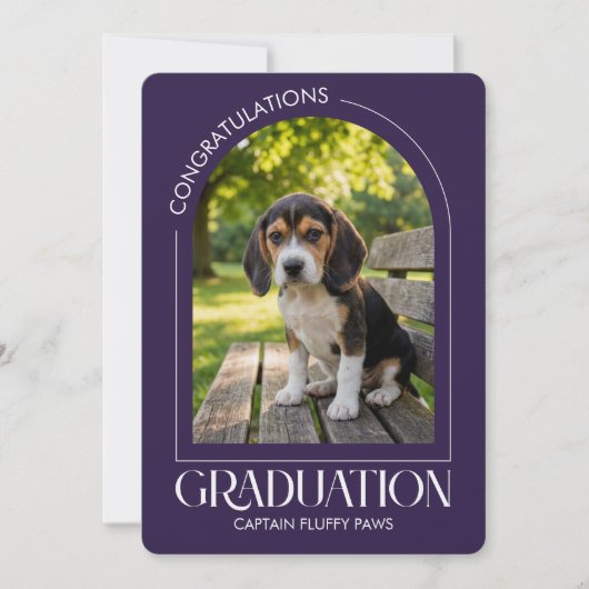 Dog Training School Pet Photo Plum Graduation  案内状 (正面)