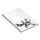 Dog Trio Notebook – Black & White Ink Cover ノートブック (右側)