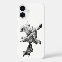 Dog Trio Phone Case – Relaxed Rear View Sketch iPhone 16ケース