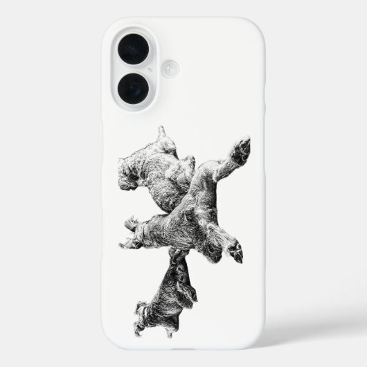 Dog Trio Phone Case – Relaxed Rear View Sketch Case-Mate iPhoneケース (裏面)