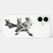 Dog Trio Phone Case – Relaxed Rear View Sketch Case-Mate iPhoneケース (裏面 (横))