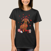 Dog Valentine Gift Cute Dachshund Valentine's Day Tシャツ (正面)