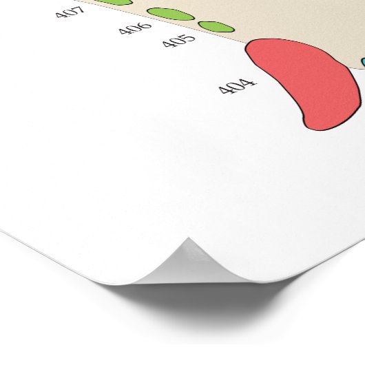 Dog Veterinary Dental Chart ポスター (角)