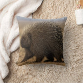Dog vs. Porcupine throw pillow クッション (ブランケット)
