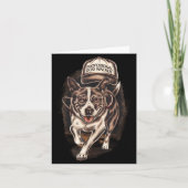 Dog Waking Professional Dog Walker Hat Graphic  カード (正面)