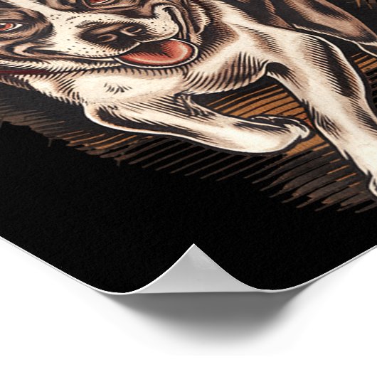 Dog Waking Professional Dog Walker Hat Graphic  ポスター (角)