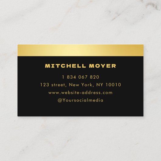 Dog Walker Black And Gold 名刺 (裏面)