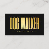 Dog Walker Black And Gold 名刺 (正面)
