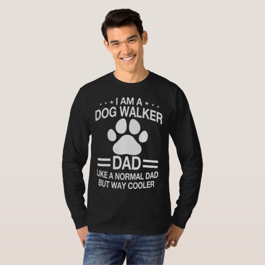 Dog Walker Dad Saying Dog Trainer Men Tシャツ (正面フル)