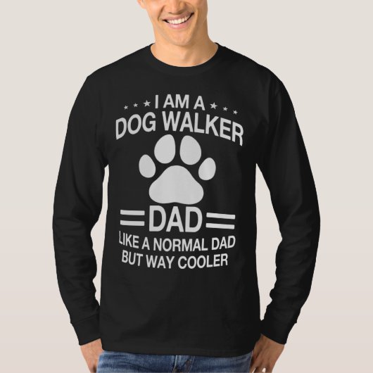 Dog Walker Dad Saying Dog Trainer Men Tシャツ (正面)