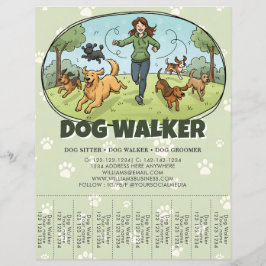 Dog Walker Dog Walking Service Custom チラシ