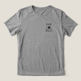 'Dog Walker' Minimalist Charming Customizable トライブレンドＴシャツ