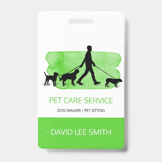 Dog walker / Pet Care Sitting バッジ (表面)