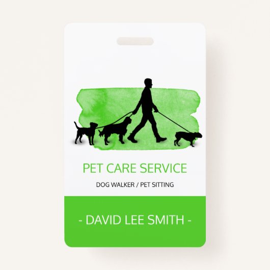 Dog walker / Pet Care Sitting バッジ (正面)