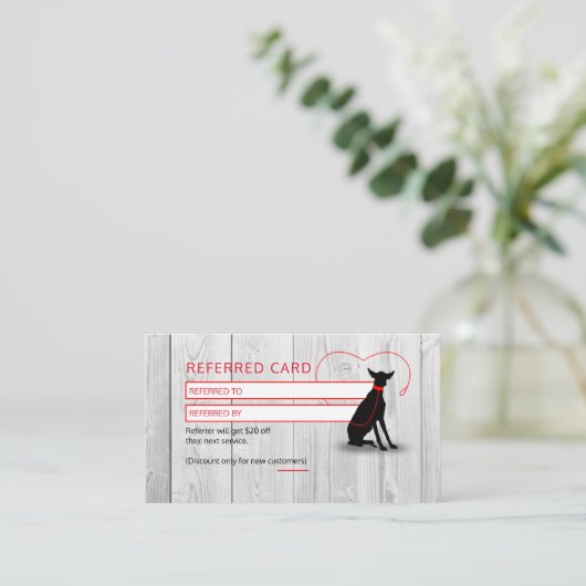 Dog walker / Pet Care Sitting 名刺 (スタンド正面)