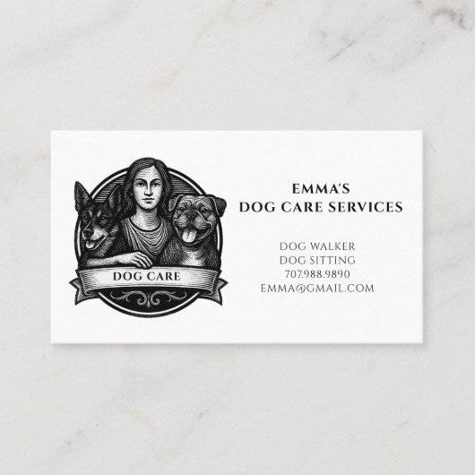 Dog Walker Pet Sitter Business Card 名刺 (正面)