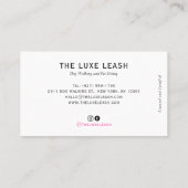 Dog Walker Pet Sitter Groomer | Custom Pet Care 名刺 (裏面)