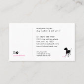 Dog Walker Pet Sitter Groomer | Custom Pet Care 名刺 (裏面)