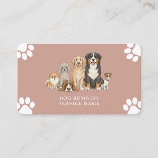 Dog Walker Pet Sitting Business  名刺 (正面)