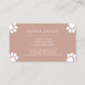 Dog Walker Pet Sitting Business  名刺 (裏面)