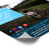 dog walker pet sitting pet service grooming  flyer ポスター (角)