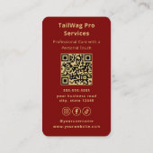 Dog Walker Trainer Sitter Modern Pet Care Service 名刺 (裏面)