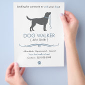 Dog Walker/Walking Business Flyer Template チラシ (手)
