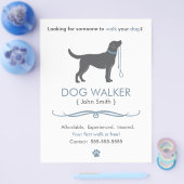 Dog Walker/Walking Business Flyer Template チラシ (シングル)