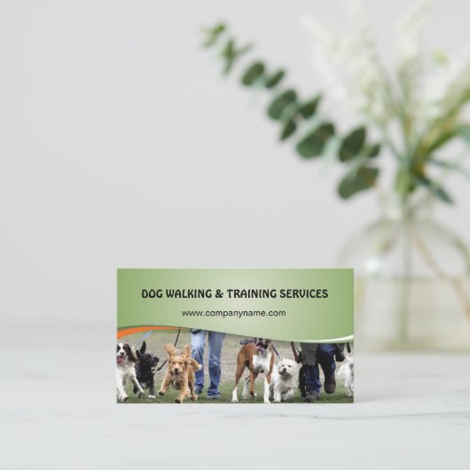 Dog walking and training services 名刺 (スタンド正面)
