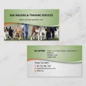 Dog walking and training services 名刺 (正面/裏面)