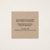 Dog walking Business Card (裏面)