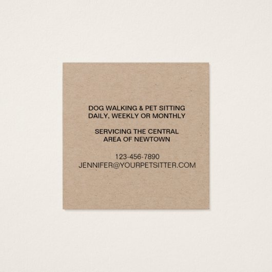 Dog walking Business Card (裏面)