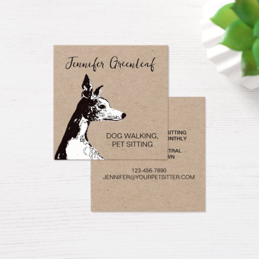 Dog walking Business Card (デスク)