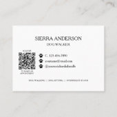 Dog Walking Pet Sitting QR Code 名刺 (裏面)