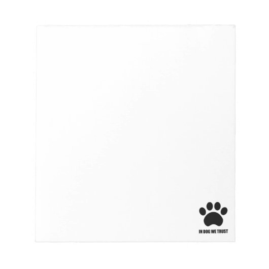 Dog We Trust Notepad ノートパッド (正面)