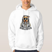 Dog Wearing Headphones Hoodie – Cool Music Lover P パーカ (正面)