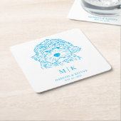 Dog Wedding スクエアペーパーコースター (アングル)