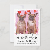 Dog Wedding Invitation セーブザデート (裏面)
