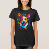 Dog Welsh Corgi DJ Tシャツ (正面)