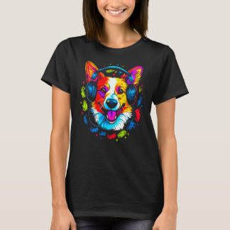 Dog Welsh Corgi DJ Tシャツ