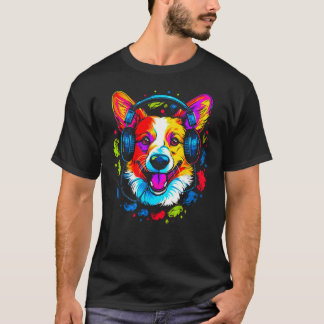 Dog Welsh Corgi DJ Tシャツ