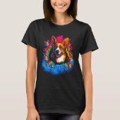 Dog Welsh Corgi Family Tシャツ (正面)
