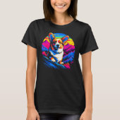 Dog Welsh Corgi Mountain Tシャツ (正面)