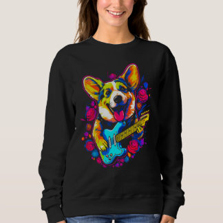 Dog Welsh Corgi Musician スウェットシャツ