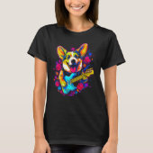 Dog Welsh Corgi Musician Tシャツ (正面)