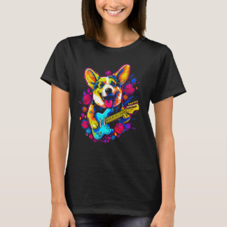 Dog Welsh Corgi Musician Tシャツ