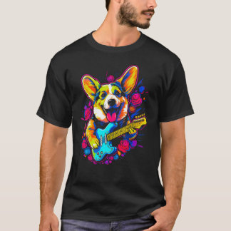 Dog Welsh Corgi Musician Tシャツ