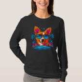 Dog Welsh Corgi Summer Vibe Tシャツ (正面)