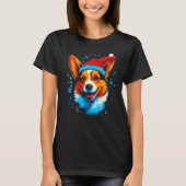 Dog Welsh Corgi Xmas Tシャツ (正面)