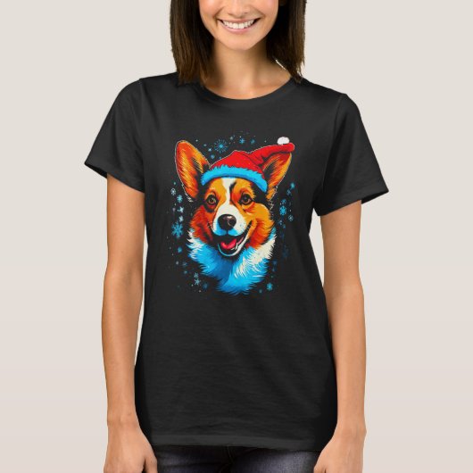 Dog Welsh Corgi Xmas Tシャツ (正面)
